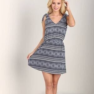 Show Me Your Mumu Harper Black White Geometric Diamond Mini Dress M
